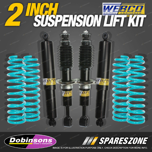 2" 50mm Lift Kit Webco Shocks Dobinsons Coil Springs for Holden Colorado 7 RG