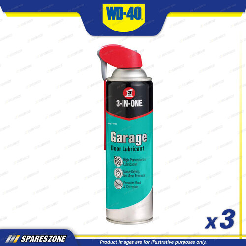 3 x WD-40 3 In 1 Garage Door Lubricant 300 Gram Smart Straw Fast Drying