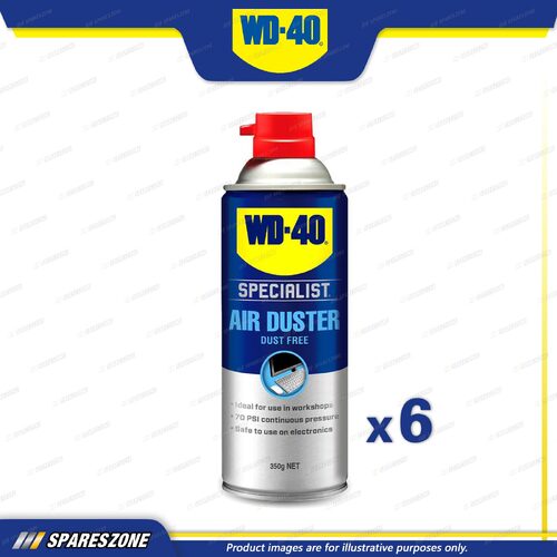 6 x WD-40 Specialist Dust Free Air Duster Lubricant Aerosol Spray 350g