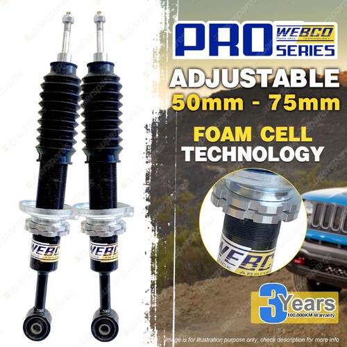 Front Adjustable 2-3 Inch Foam Cell Shocks Strut for Toyota Hilux KUN26 GGN25