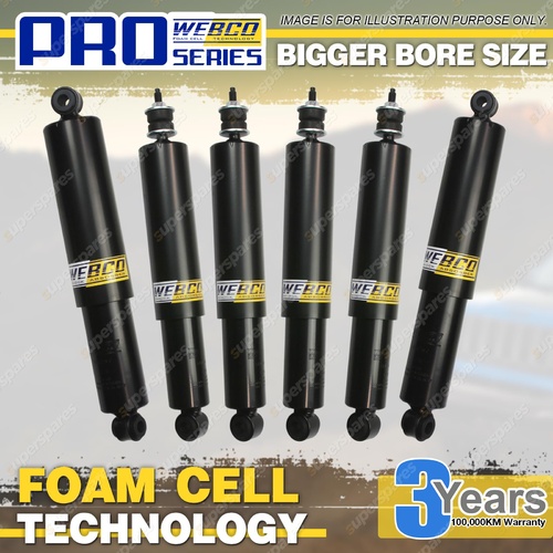 6 Pcs Front Rear 2" Lift Foam Cell Shock Absorbers for Ford Bronco 4WD Quad Sus