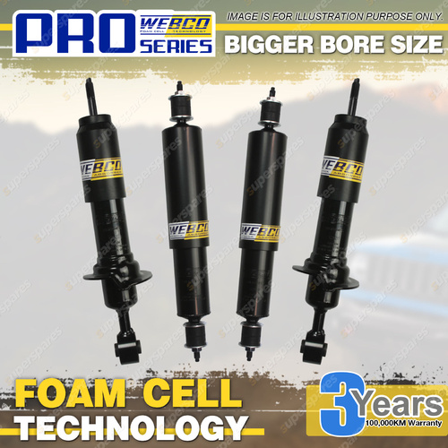 Front + Rear 2" Lift Foam Cell Shock Absorbers for Nissan Navara D40 Coil Front