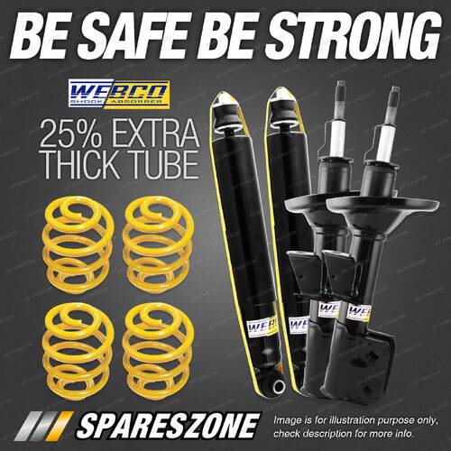 Front Rear Webco Shock Absorbers Lowered Springs for BMW 3 Series E36 91-00 69mm