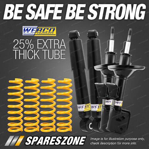 Front Rear Webco Shock Absorbers Raised King Springs for Kia Sorento XM 12-14