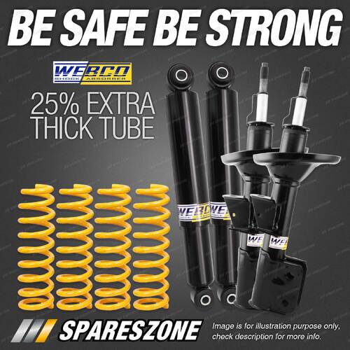 Front Rear Webco Shock Absorbers Raised Springs for Nissan Pathfinder R50 95-99