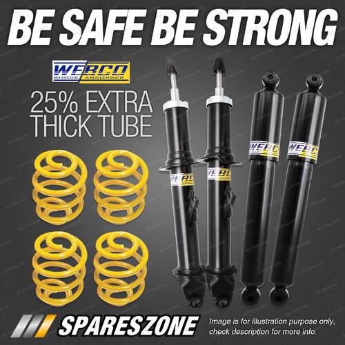 F+R Webco Shock Absorbers Lowered King Spring for Ford Territory SX SY 2WD 04-07