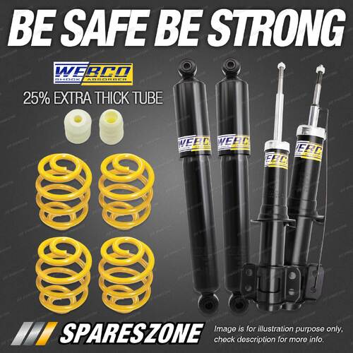 F+R Webco Shock Absorbers Lowered King Spring for Ford Territory SX SY AWD 04-07