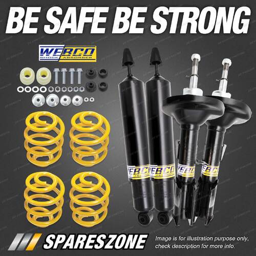 F+R Webco Shock Absorbers Lowered Springs for Holden Commodore VR VS Sedan IRS