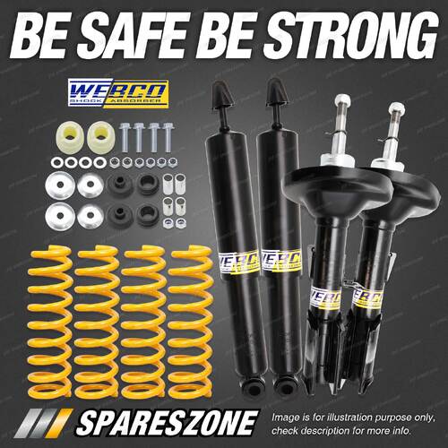 Front Rear Webco Shock Absorber STD King Spring for Holden Commodore VR VS 93-00