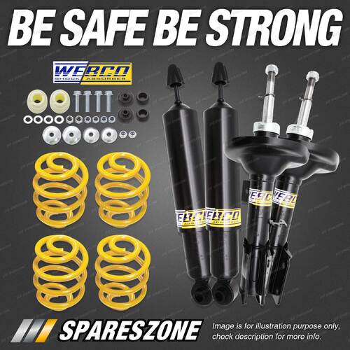 Front Rear Webco Shock Absorbers Super Low Springs for Holden Commodore VZ Wagon