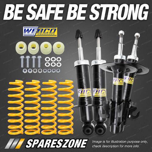 Front Rear Webco Shock Absorber Raised King Spring for Holden Commodore VE Wagon