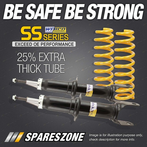 Rear Webco Elite Shock Absorbers STD King Springs for HOLDEN BARINA ML coil rear