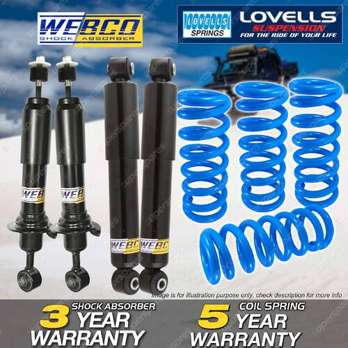 F + R Webco Shock Absorbers Raised Springs for Ford Territory SX SY AWD 07-11