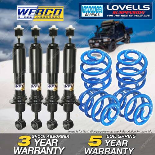 Front Rear Webco Shock Absorbers Sport Low Springs for Lexus IS200 GXE10 SXE10