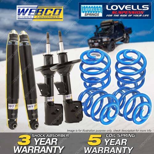 Front Rear Webco Shock Absorber Lovells Sport Low Spring for Ford Focus LR 02-05