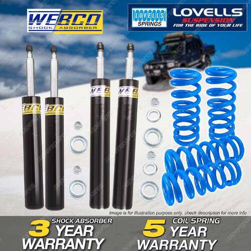 Front Rear Webco Shock Absorbers Lovells STD Springs for Holden Apollo JK JL