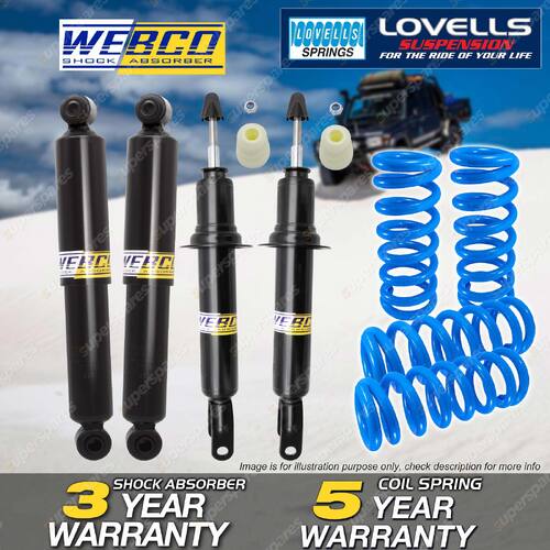 Front Rear Webco Shock Absorbers Lovells STD Springs for Ford Falcon FG 08-On