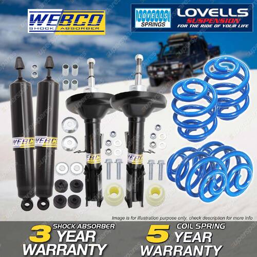 F R Webco Shock Absorbers Super Low Springs for Holden Commodore VR VS Ute Wagon