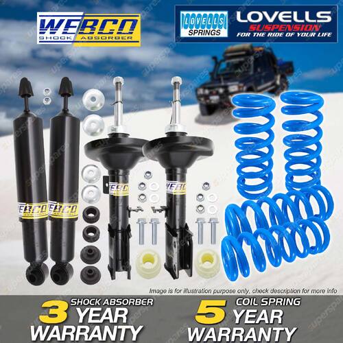 F + R Webco Shock Absorber Lovells STD Spring for Holden Commodore VZ 6.0 Wagon