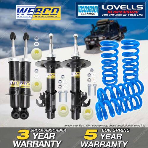 F + R Webco Shocks Lovells STD Springs for Holden Commodore VE Ute w/FE2 SUSP