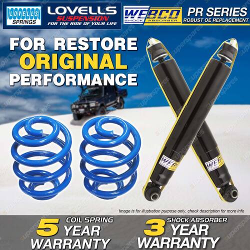 Rear Webco Shock Absorbers Lovells Sport Low Springs for DAEWOO 1.5i Hatch 94-95