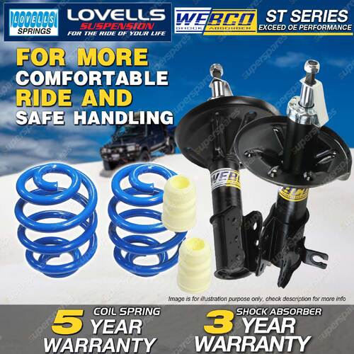 Front Webco Shock Absorbers Lovells Sport Low Springs for EUNOS 800M Sedan 94-96