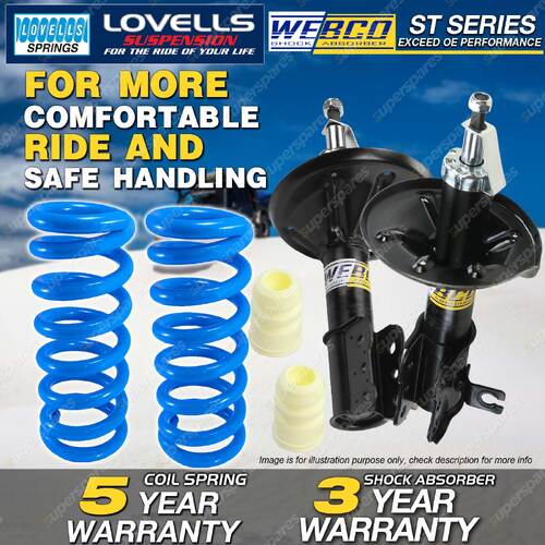 Front Webco Shock Absorbers Lovells STD Springs for EUNOS 800M Sedan 94-96