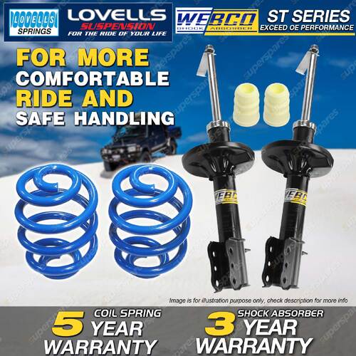 Rear Webco Shock Absorbers Lovells Sport Low Springs for EUNOS 800M Sedan 94-96