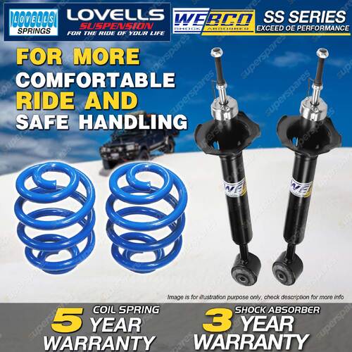 Rear Webco Shock Absorbers Sport Low Springs for FORD FESTIVA WB WD WF Hatch