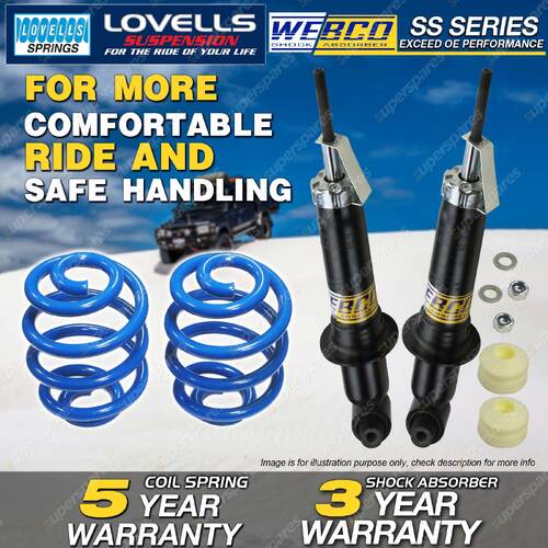 Rear Webco Shock Absorbers Sport Low Springs for HOLDEN Commodore VE Sedan Ute