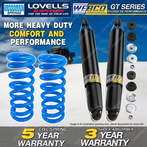 Rear Webco Shock Absorbers STD Springs for HOLDEN Commodore VC VH VK VL Sedan