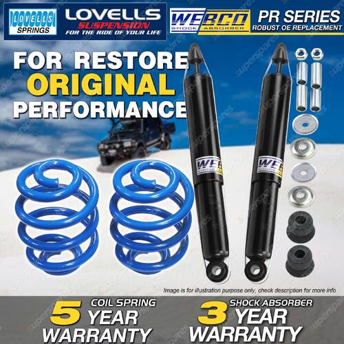 Rear Webco Shock Absorbers Sport Low Springs for HOLDEN Commodore VR VS Ute