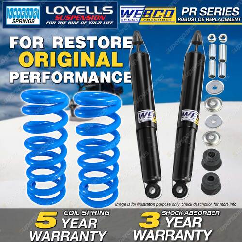 Rear Webco Shock Absorbers Raised Springs for HOLDEN Commodore VB VC VH VK VL