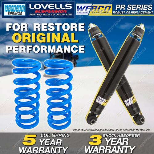 Rear Webco Shock Absorbers Lovells STD Springs for HOLDEN Gemini TE TF TG Sedan