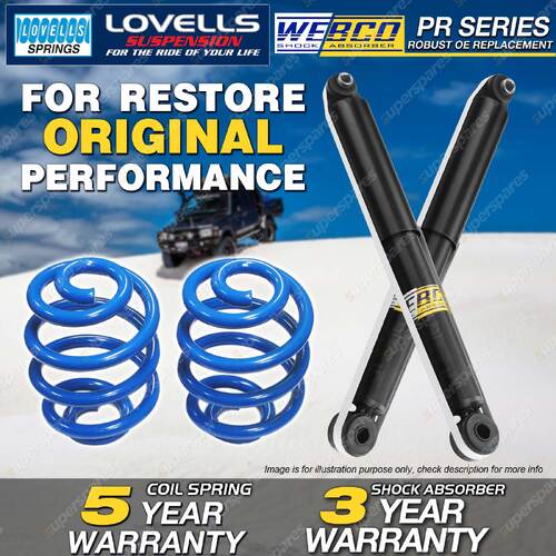 Rear Webco Shock Absorbers Lovells Sport Low Springs for MITSUBISHI Verada KE KF