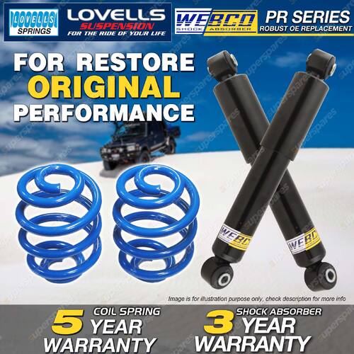 Rear Webco Shock Absorbers Sport Low Springs for MITSUBISHI Sigma Scorpion GE GH