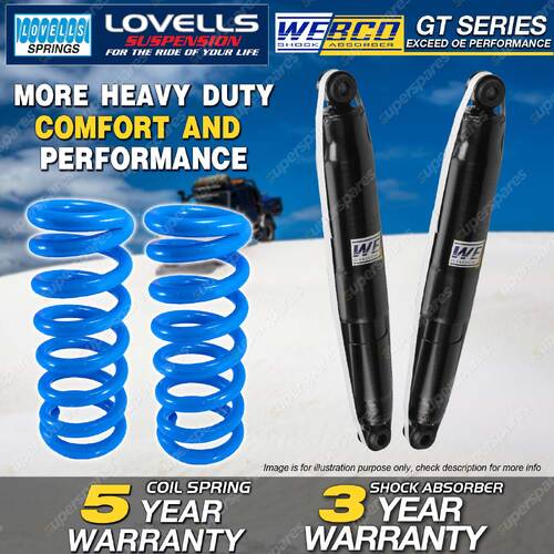 Rear Webco Shock Absorbers Raised Springs for MITSUBISHI L Series WA Starwagon