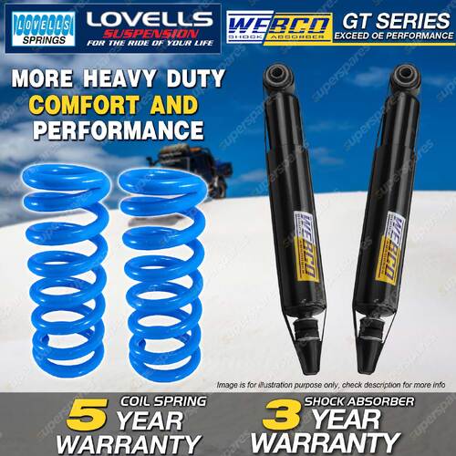 Rear Webco Shock Absorbers HD Raised Springs for MITSUBISHI Pajero NM SWB 00-02