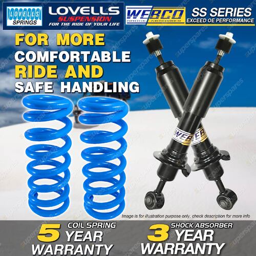 Rear Webco Shock Absorbers Lovells STD Springs for MITSUBISHI Lancer CJ Ralliart