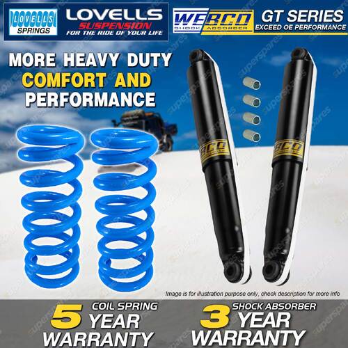 Front Webco Shock Absorbers Lovells STD Springs for NISSAN Patrol GQ SWB 88-97