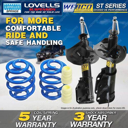 Rear Webco Shock Absorbers Lovells Sport Low Spring for TOYOTA Corolla AE101 102