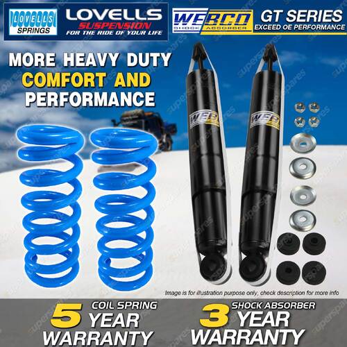 Rear Webco Shock Absorbers HD Raised Springs for TOYOTA Landcruiser 80 FJ HDJ