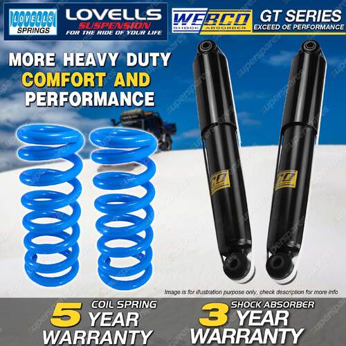 Rear Webco Shock Absorbers HD Raised Springs for FORD TERRITORY SX SY AWD 04-11