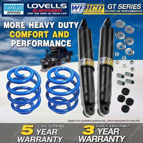 Rear Webco Shock Absorbers Lovells Sport Low Springs for HOLDEN TORANA LC LJ GTR