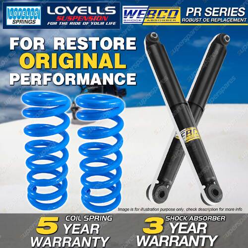 Rear Webco Shock Absorber Lovells Raised Spring for MITSUBISHI MAGNA TE TF 97-99