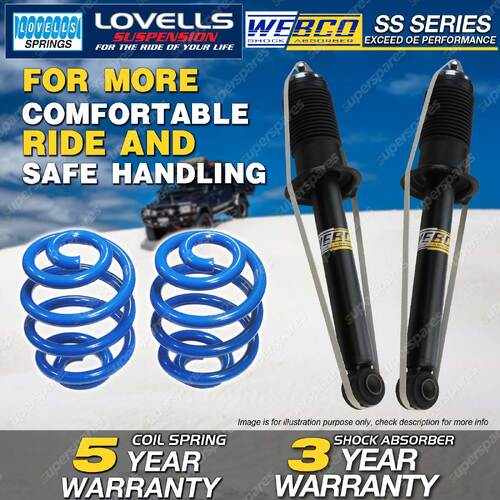 Rear Webco Shock Absorbers Lovells Sport Low Springs for MITSUBISHI MAGNA TE TF