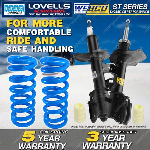 Front Webco Shock Absorbers Raised Springs for NISSAN PATHFINDER R50 3.3 99-01