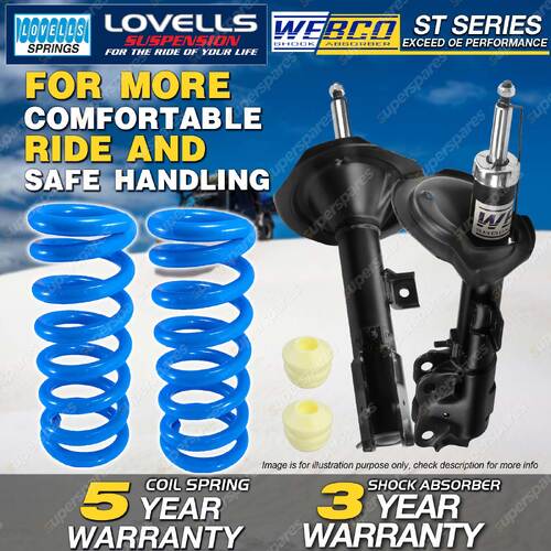 Front Webco Shock Absorbers Raised Springs for NISSAN PATHFINDER R50 3.3 01-05