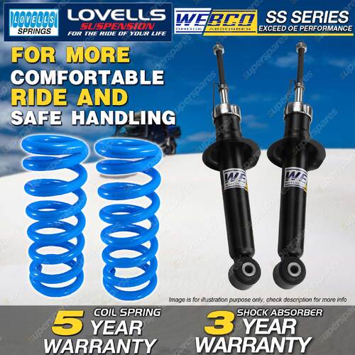 Rear Webco Shock Absorbers Lovells STD Springs for NISSAN PULSAR N15 97-01