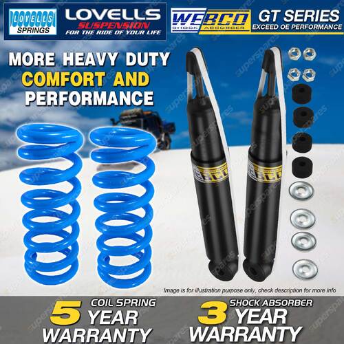 Rear Webco Shock Absorbers Lovells STD Springs for ROVER RANGE ROVER 72-95